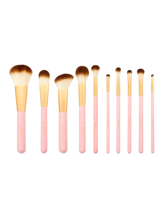 BH Cosmetics - Pink Perfection Makeup Brush Set Pink/Gold/Beige - Image 1