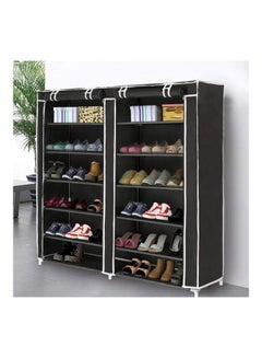ALMUFARREJ 12 Layer Shoe Rack With Layered Cover Black 120x118x30centimeter  - Image 2