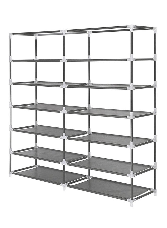 ALMUFARREJ - 12 Layer Shoe Rack With Layered Cover Black 120x118x30centimeter - Image 1
