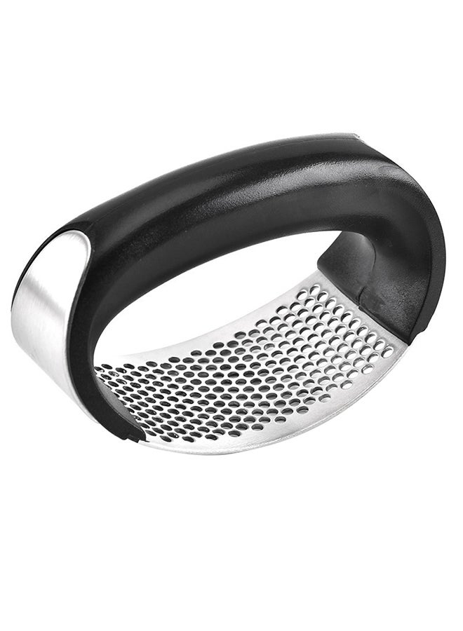 Stainless Steel Garlic Press Black/Silver 11 x 7centimeter
