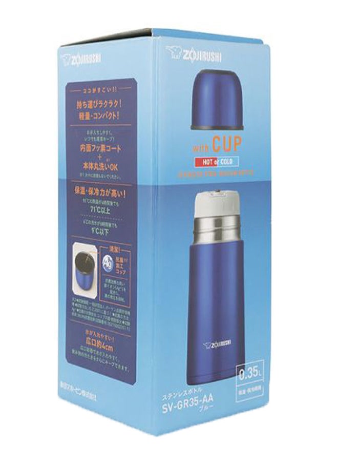 Zojirushi Vacuum Flask With Cup Blue 0.35Liters - Image 2