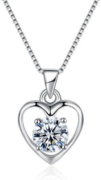 925 Sterling Silver Diamond Pendant Necklace