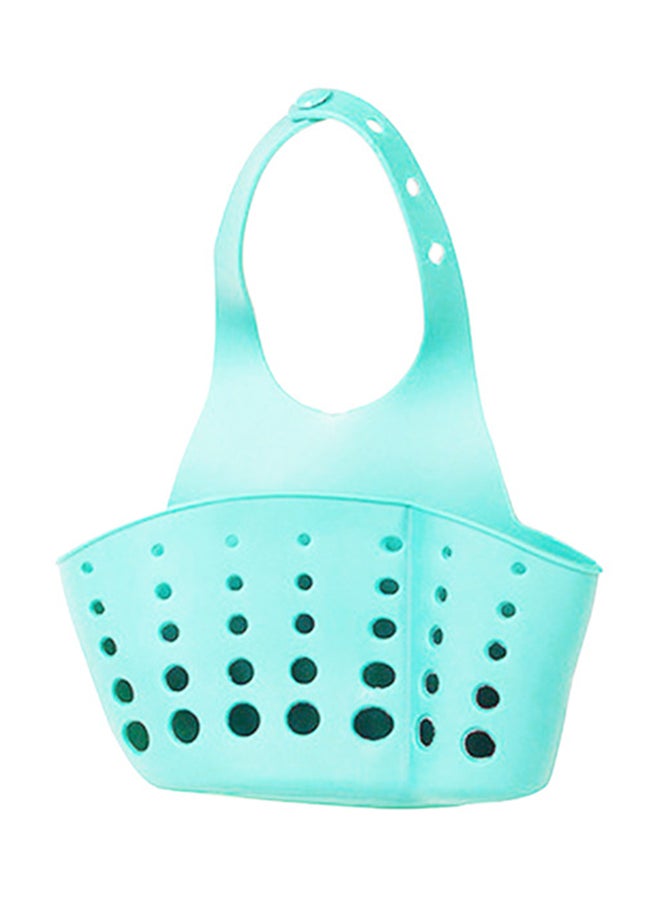 Adjustable Snap Sink Sponge Storage Rack Blue 19 x 13cm 