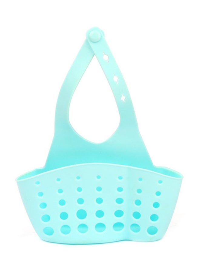 Adjustable Snap Sink Sponge Storage Rack Blue 19 x 13cm