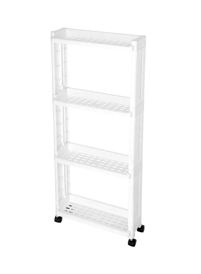 Bathroom Organizer With Wheels White 65 x 40 x 13.8cm