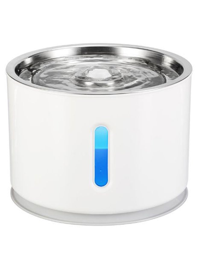 LED Automatic Water Level Window Drink Dispenser White/Silver