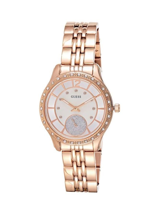 جس ساعة عقارب بسوار مرصع بالأحجار طراز W0931L3 للنساء - Image 1