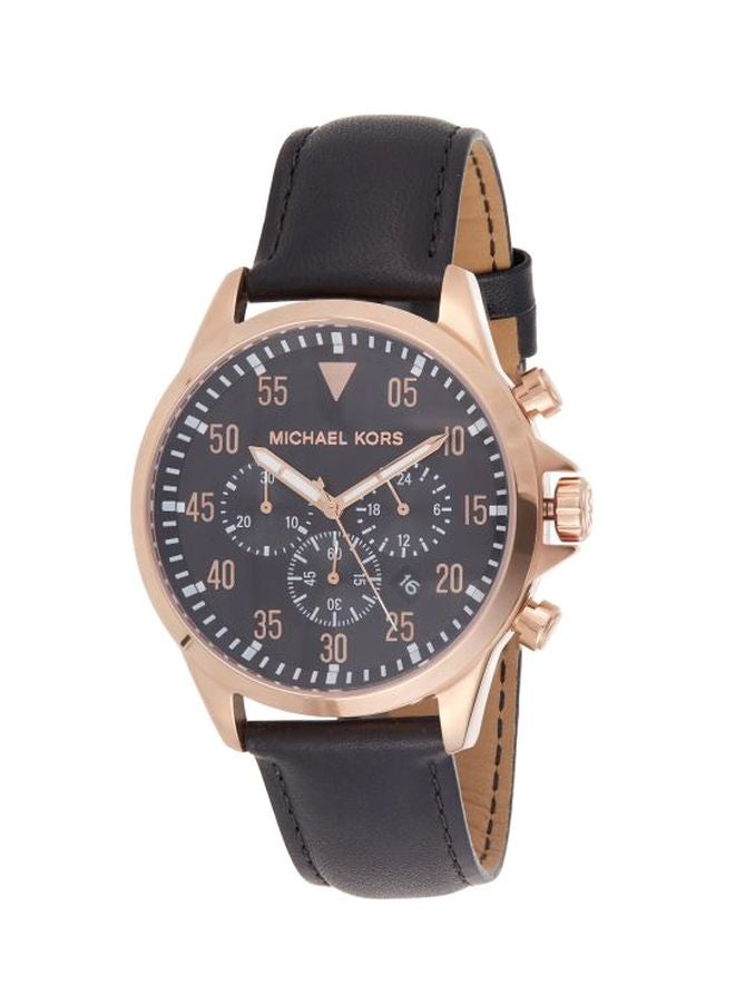 مارك جاكوبس ساعة يد كرونوغراف بسوار من الجلد طراز MK8535 للرجال - Image 1