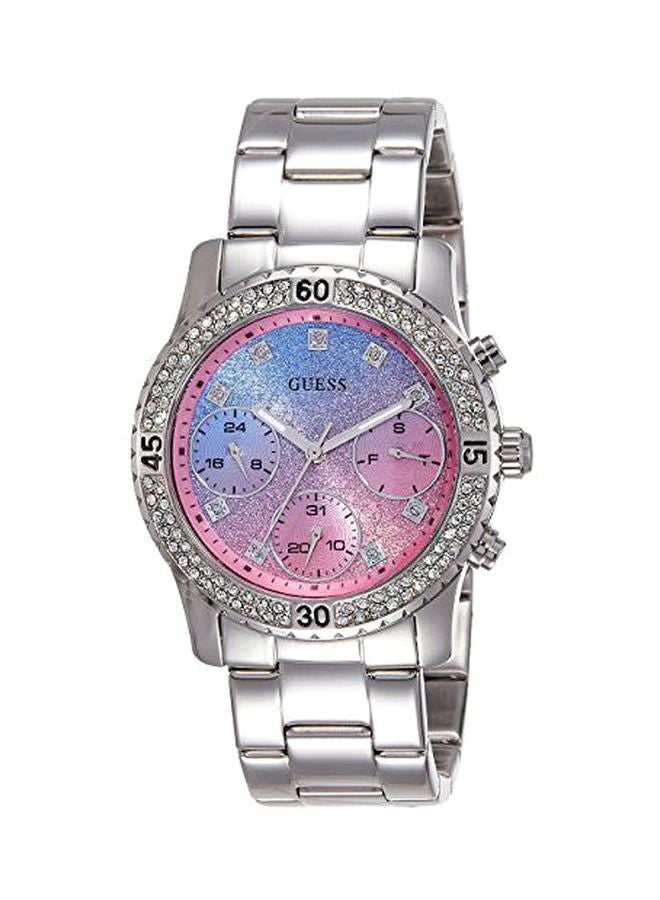 جس ساعة يد بعقارب مقاومة للماء طراز W0774L1 - 38 مم - فضي للنساء - Image 1