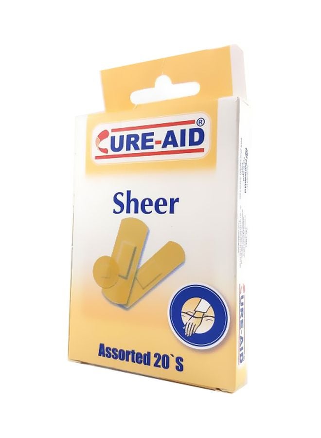 مجموعة لصاقات جروح للإسعافات الأولية مكونة من 20 قطعة