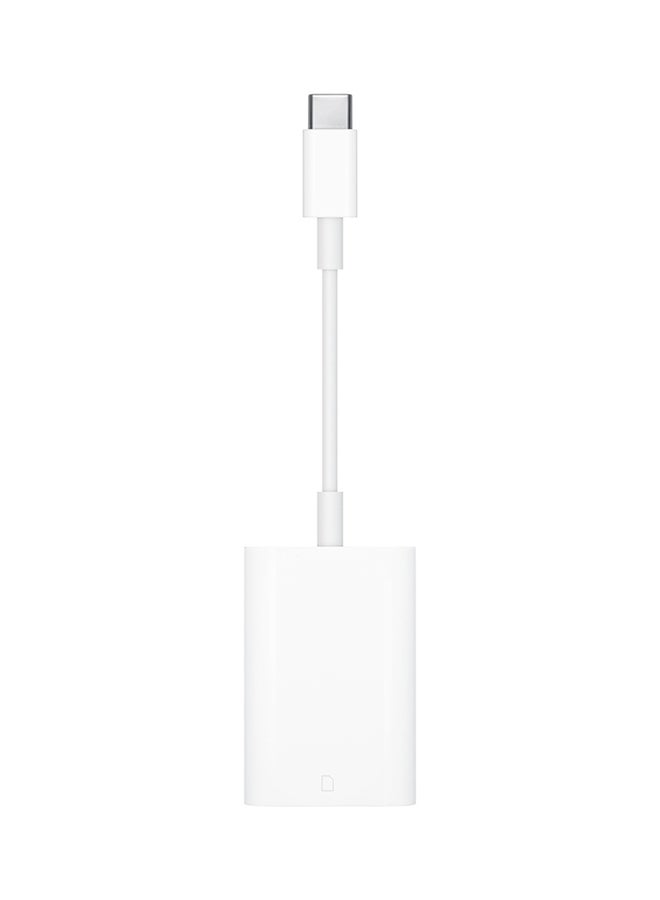 USB-C To SD Card Reader White