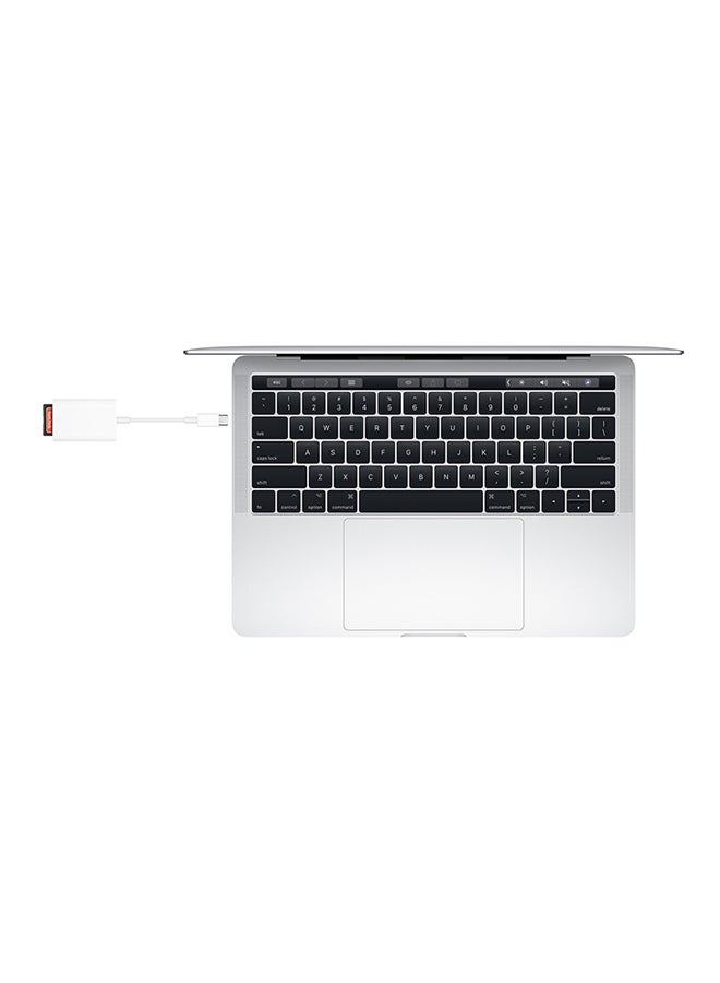 USB-C To SD Card Reader White