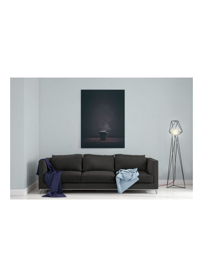 لوحة فنية من قماش الكانفاس بإطار بطبعة قهوة ساخنة أسود/بني/أبيض 60 x 80سم - Image 4