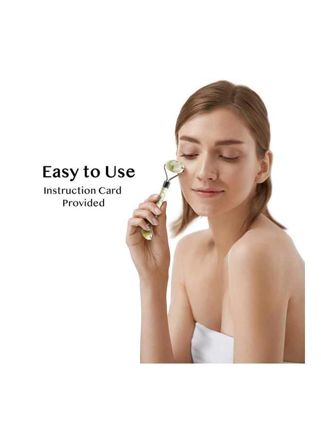Generic 2-Piece Jade Roller And Gua Sha Set Green  - Image 4