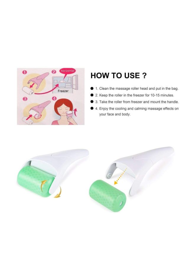 Generic - Ice Roller Face Massager Green/White - Image 1