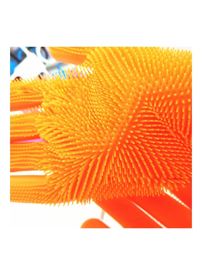 زوج قفاز لغسل الأطباق قابل لإعادة الاستخدام برتقالي 36Ã—8Ã—18سم - Image 4