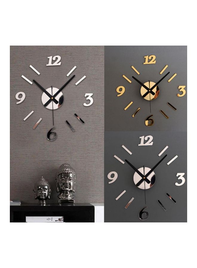 Decorative Wall Clock Stickers Black 40x5x13cm - Image 2
