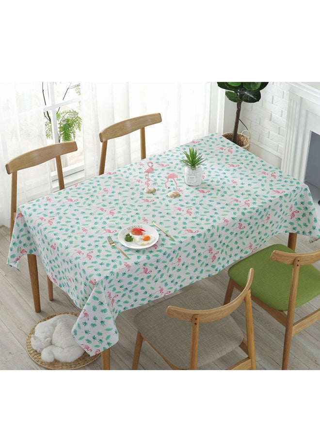 غطاء طاولة بطباعة طيور وردي/أخضر/أبيض 100x140Ø³Ù†ØªÙŠÙ…ØªØ±