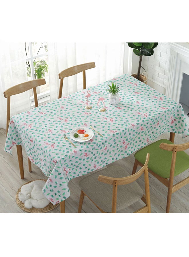 غطاء طاولة بطباعة طيور وردي/أخضر/أبيض 35x2x25Ø³Ù†ØªÙŠÙ…ØªØ±