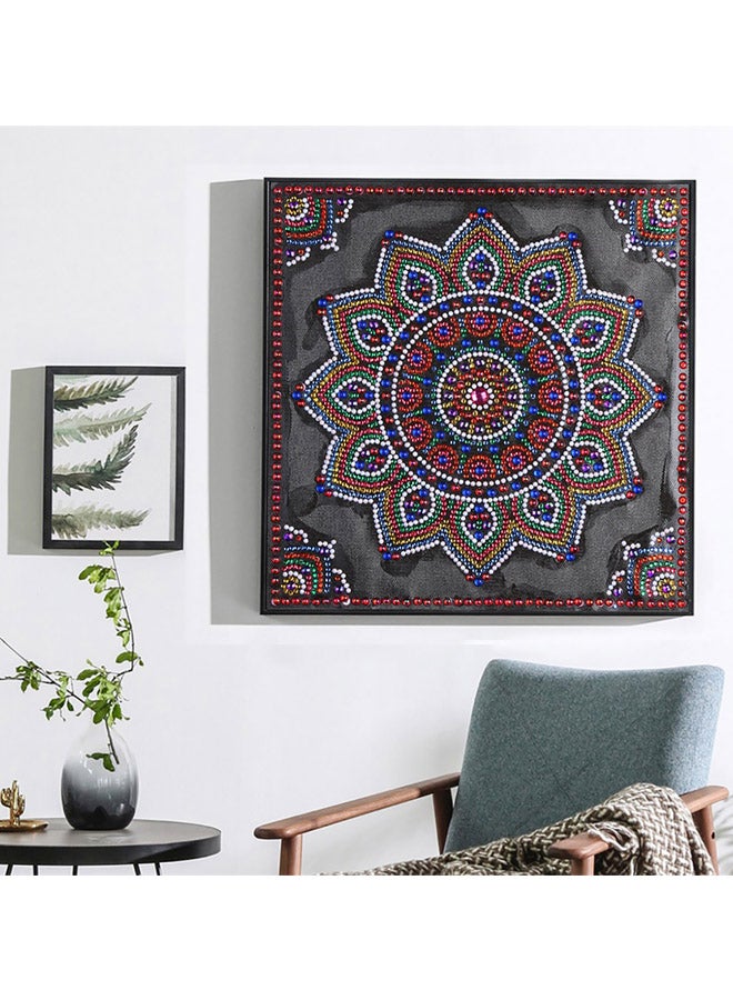 لوحة فنية لديكور الحائط أسود / أبيض / أحمر 30x30سم