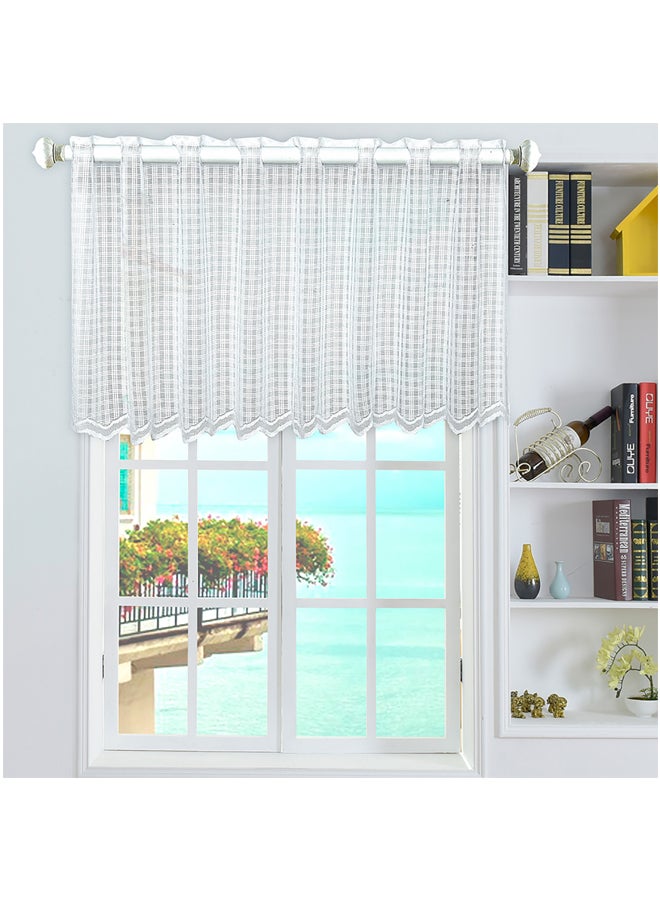 Mesh Sheer Curtains White 38x30x3centimeter