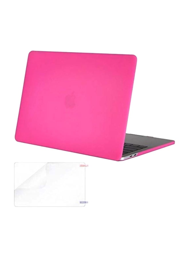 Hard Case Cover For Apple MacBook Pro A1706/A1708 13-Inch  With Skin Protector Pink/Clear - Image 1