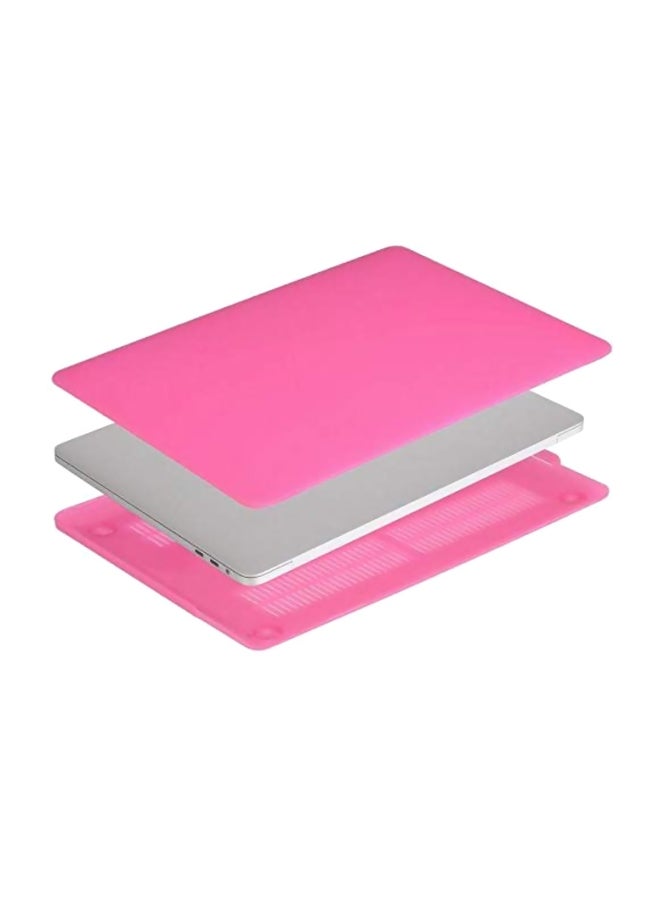 Hard Case Cover For Apple MacBook Pro A1706/A1708 13-Inch  With Skin Protector Pink/Clear - Image 2