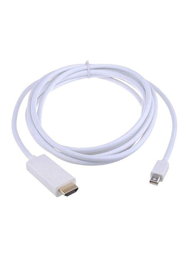 Mini Display Port To HDMI Adapter Cable For Apple MacBook Pro/Air/iMac White