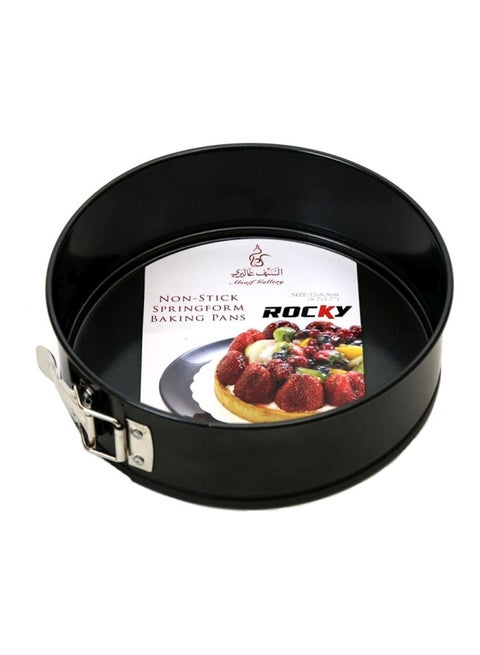 Cake Baking Pan With Lock Black/Silver 8.7x2.7inch