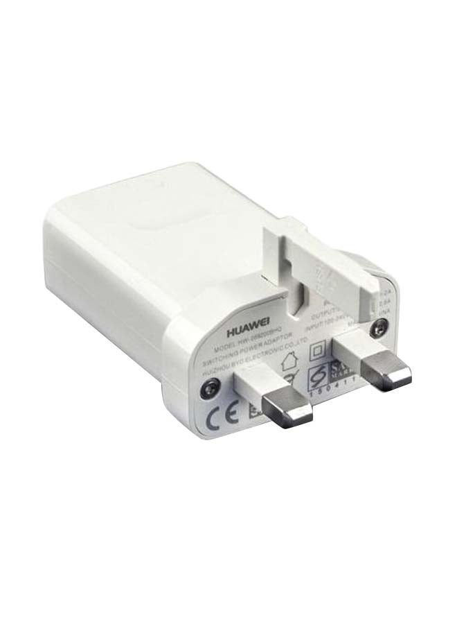 هواوي شاحن سريع 2 أمبير و9 فولت مع كابل USB أبيض  - Image 1