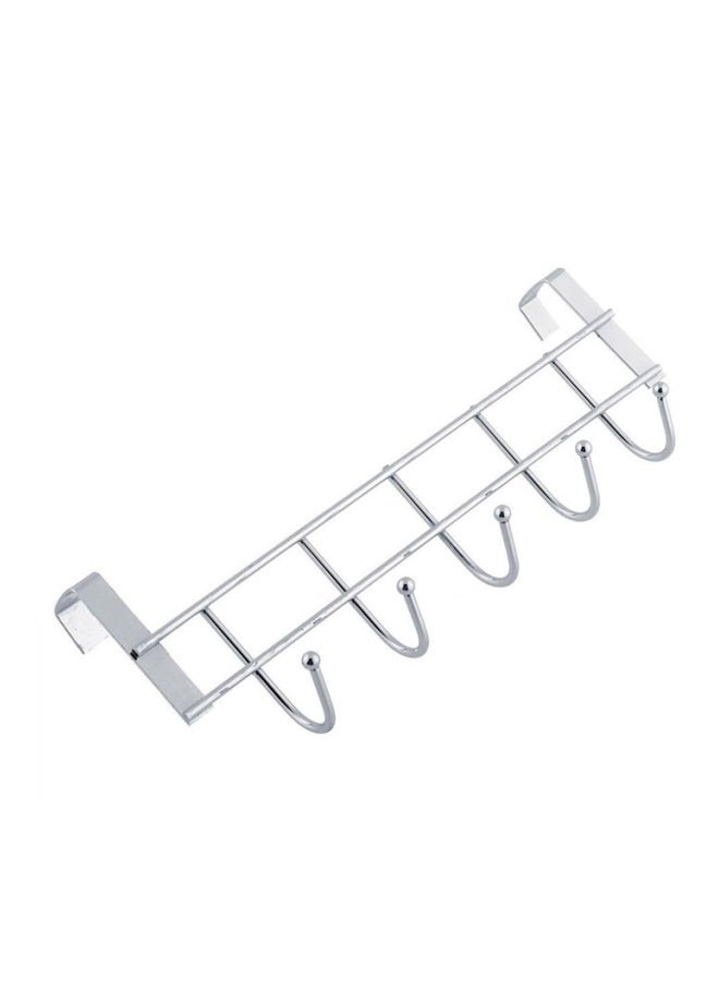 5-Hook Stainless Steel Clothes Hanger Silver  - Image 2
