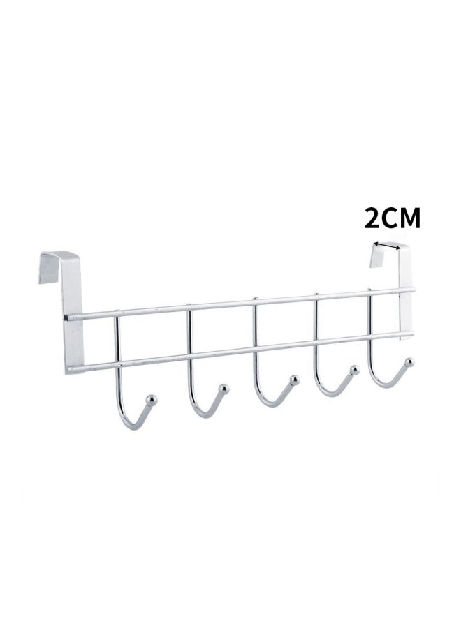 5-Hook Stainless Steel Clothes Hanger Silver  - Image 3