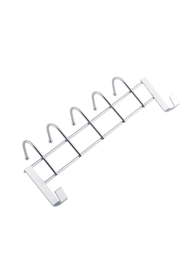 5-Hook Stainless Steel Clothes Hanger Silver  - Image 4