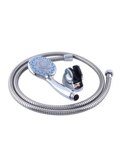 Generic Handheld Shower Head Set With Hose Silver  - Image 1