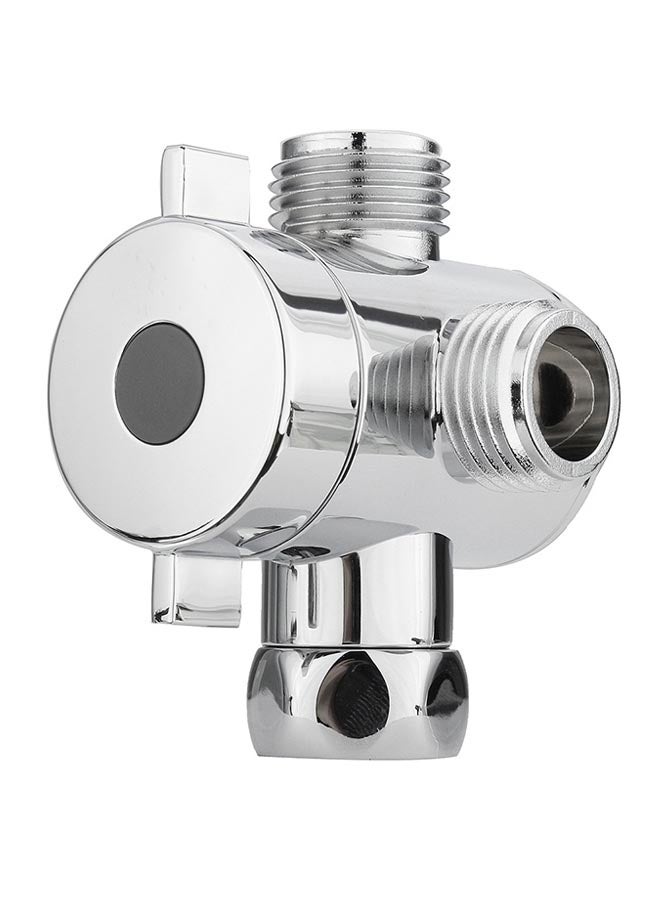 محول على شكل حرف T لرأس دوش حمام ثلاثي الاتجاهات فضي 5.7x7.5x5Ø³Ù†ØªÙŠÙ…ØªØ± - Image 1