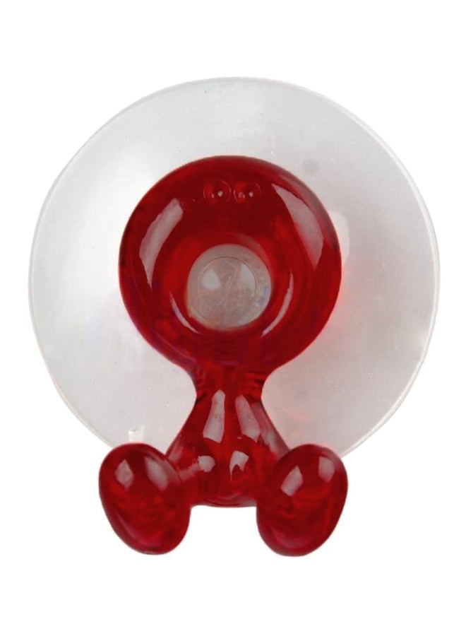 Suction Toothbrush Holder Red 5.5x5.5x3.5centimeter