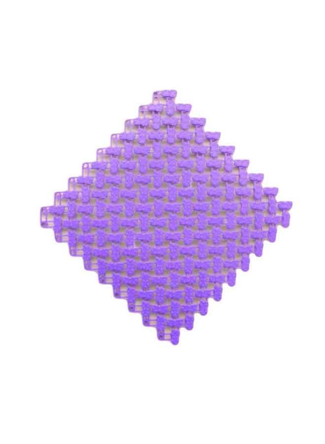 Plastic Bathroom Mat Purple 25x25cm