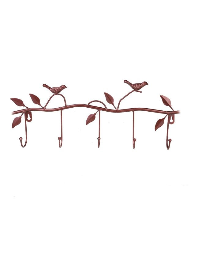 Bird Patterned Towel Hook Brown 45.3x17.8x5cm  - Image 1