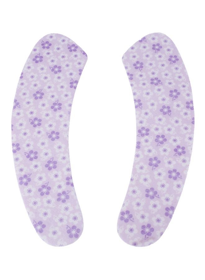 2-Piece Toilet Sest Pad Paste Set Purple/White 38x9cm