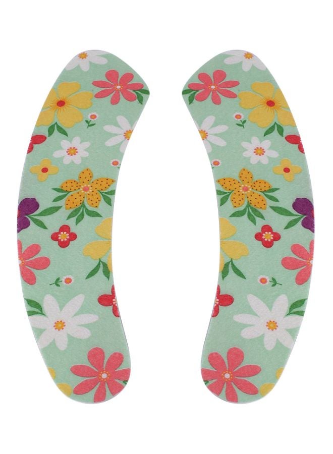 2-Piece Toilet Sest Pad Paste Set Green/Pink/Yellow 38x9cm