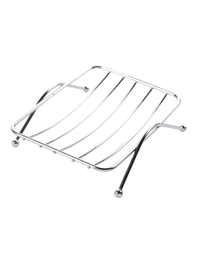 Stainless Steel Soap Rack Silver 11.5x9x3centimeter - Image 1