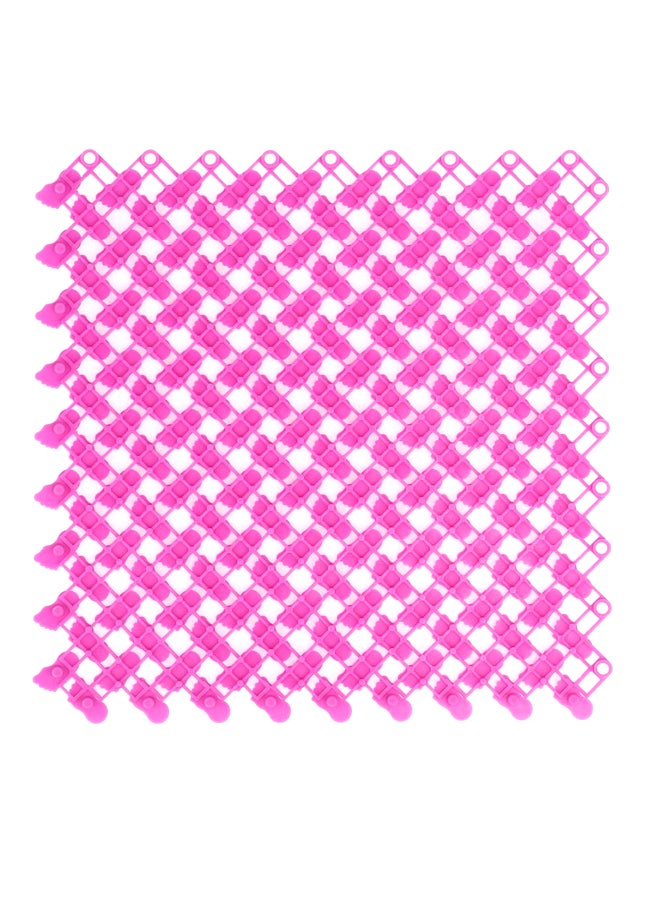 بساط حمام مانع للانزلاق وردي 25x25x0.2سم