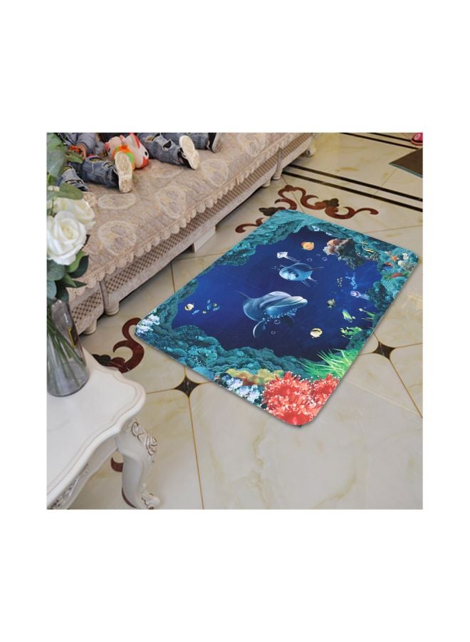 بساط أرضي مضاد للانزلاق أزرق/أصفر 50x80سم - Image 2