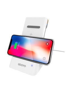 ODOYO XC25 2in1 Combo Set Qi Enabled Wireless Charging Dock 10W And Portable Battery Pack 6000mAh White  - Image 2