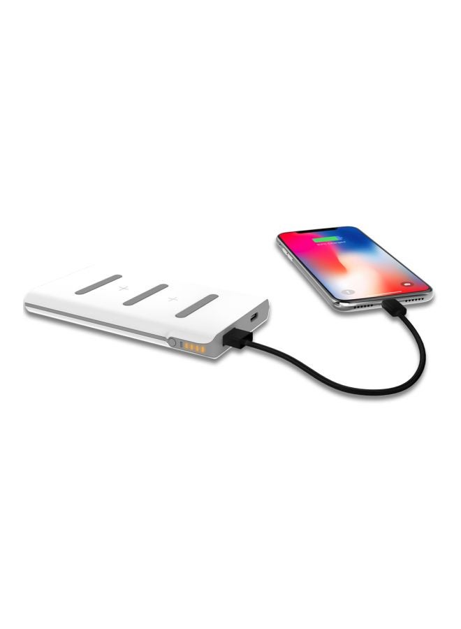 ODOYO - XC25 2in1 Combo Set Qi Enabled Wireless Charging Dock 10W And Portable Battery Pack 6000mAh White - Image 1