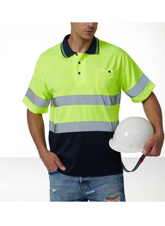 SFVest Reflective Safety T-Shirt Yellow/Navy Blue/Grey 28x22.5x3centimeter  - Image 2