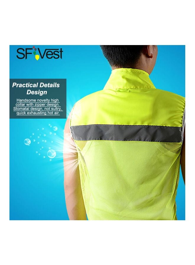 SFVest High Visibility Reflective Safety Vest Fluorescent Yellow/Black x L - Image 4