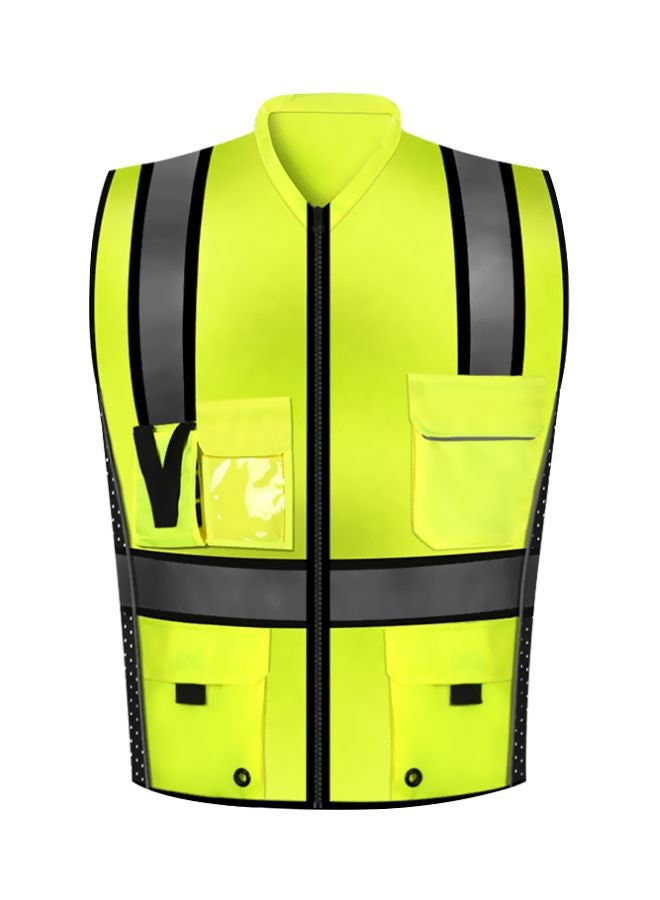 Mesh Reflective Safety Vest Fluorescent Yellow/Black x L - v1563886986/N28422402A_1