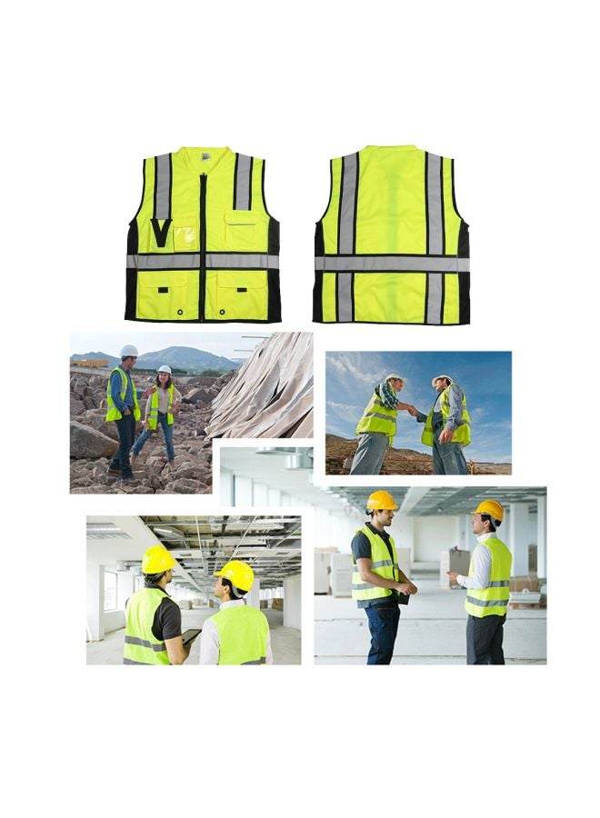 SFVest Mesh Reflective Safety Vest Fluorescent Yellow/Black x L  - Image 4