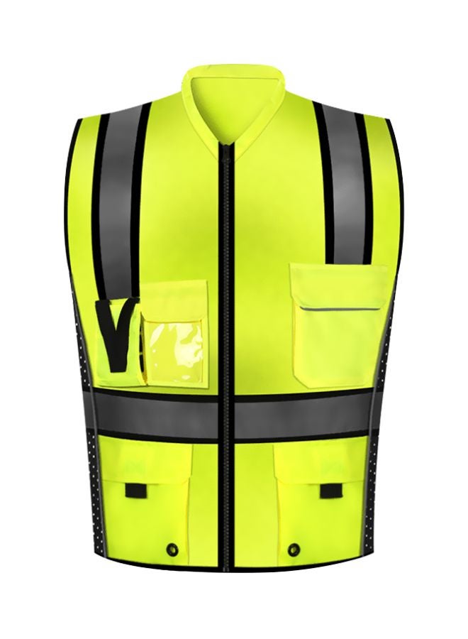 Reflective Safety Vest Fluorescent Yellow/Black L - v1563886986/N28422403A_1